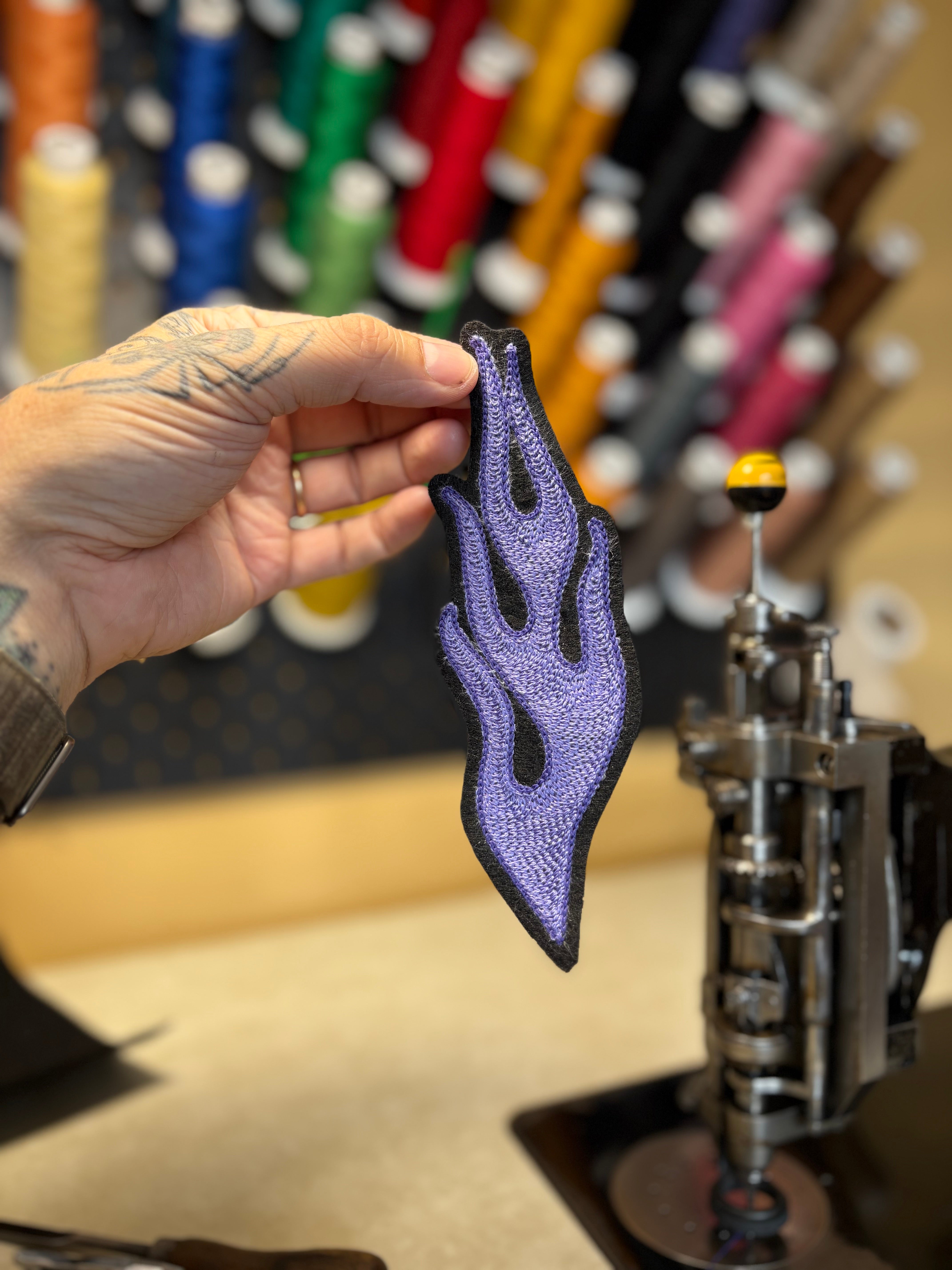 Small Flame - Chainstitch Patch