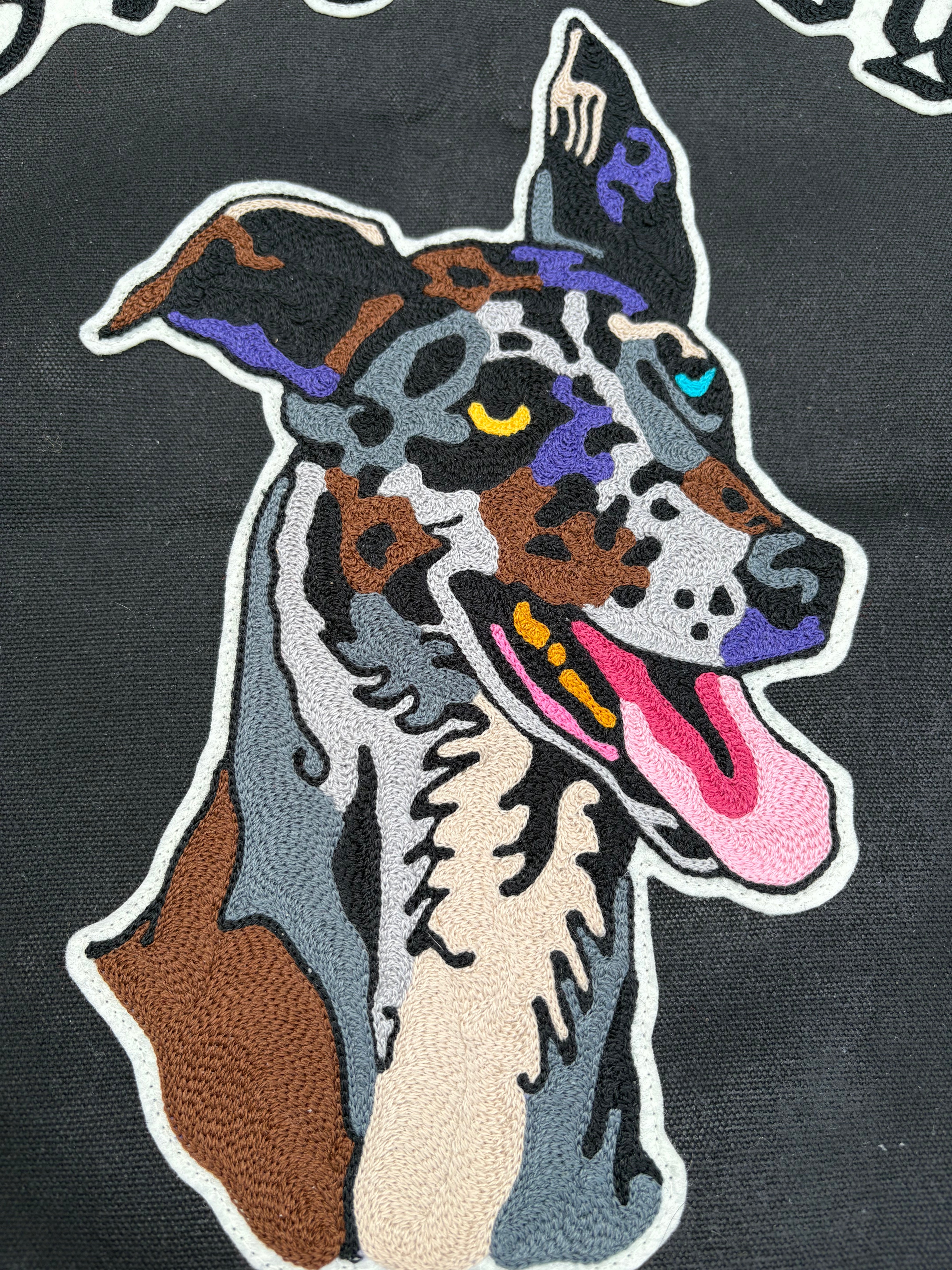 Only Dogs - Chainstitch Wall Piece