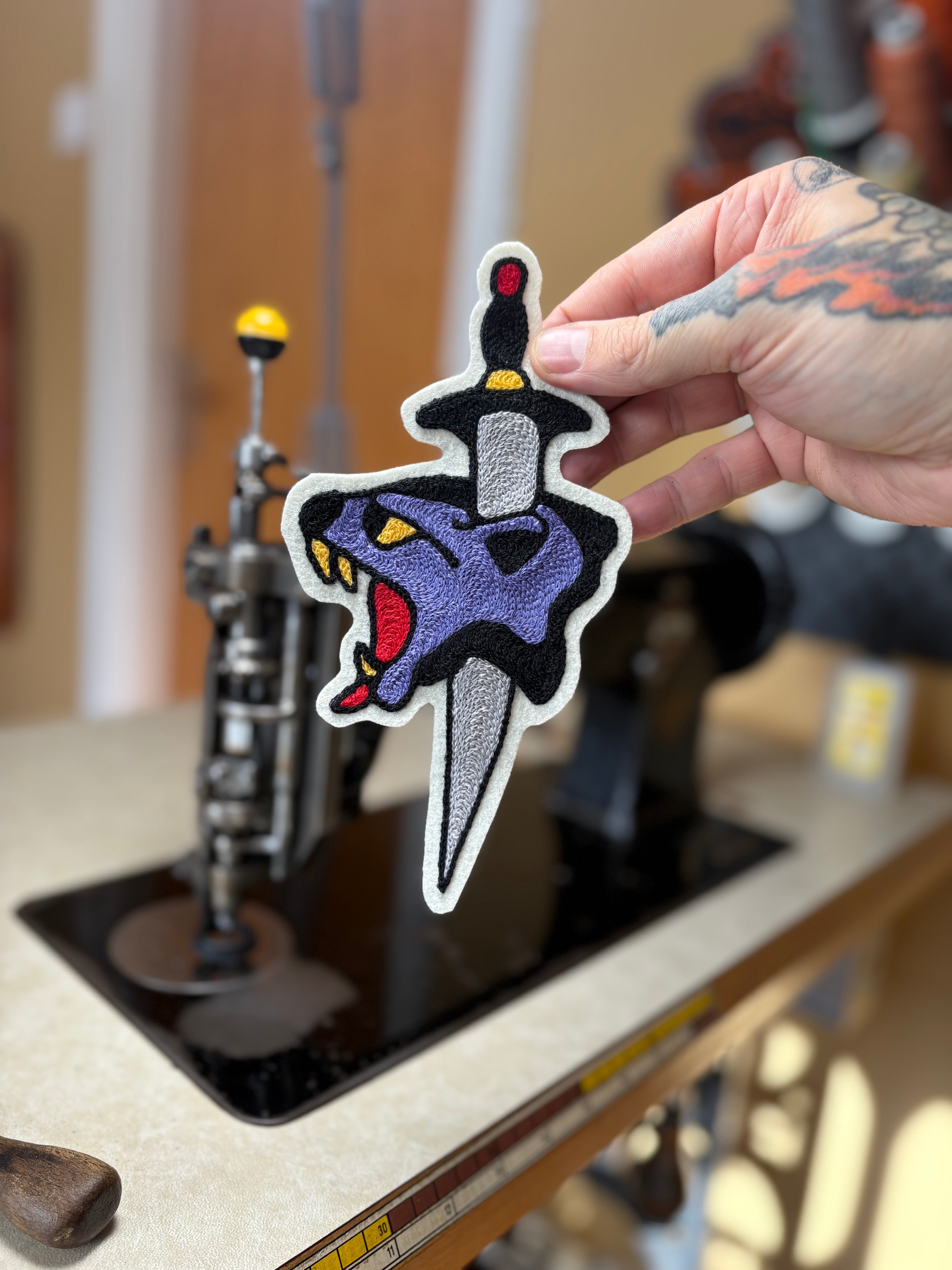 Dagger - Chainstitch Patch